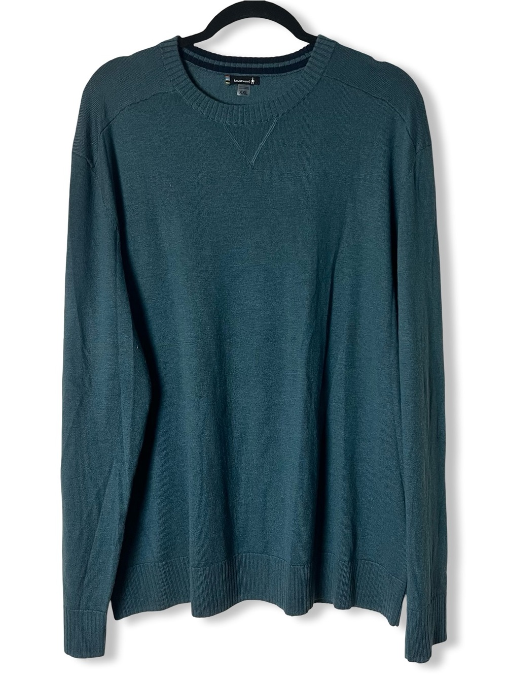 Smartwool Mens Sparwood Crew Sweater Merino Wool Blend Teal Gorpcore Sz. XXL